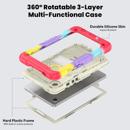 For Samsung Galaxy Tab A9 Silicone + PC Tablet Case with Shoulder Strap(Camouflage Red) - Galaxy Tab A9 by buy2fix | Online Shopping UK | buy2fix