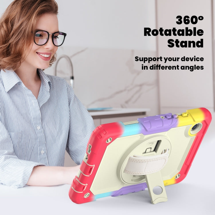 For Samsung Galaxy Tab A9 Silicone + PC Tablet Case with Shoulder Strap(Camouflage Red) - Galaxy Tab A9 by buy2fix | Online Shopping UK | buy2fix