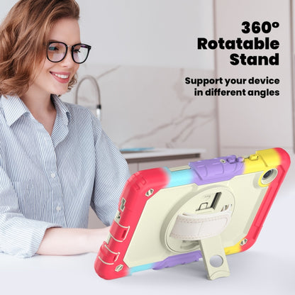 For Samsung Galaxy Tab A9 Silicone + PC Tablet Case with Shoulder Strap(Camouflage Red) - Galaxy Tab A9 by buy2fix | Online Shopping UK | buy2fix