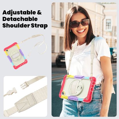 For Samsung Galaxy Tab A9 Silicone + PC Tablet Case with Shoulder Strap(Camouflage Red) - Galaxy Tab A9 by buy2fix | Online Shopping UK | buy2fix