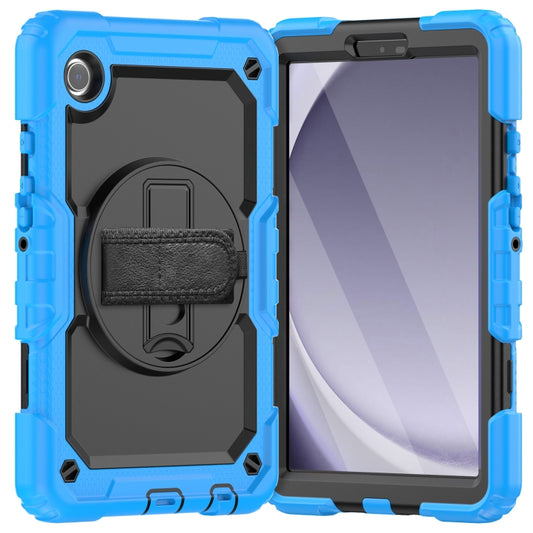 For Samsung Galaxy Tab A9 Silicone + PC Tablet Case with Shoulder Strap(Light Blue) - Galaxy Tab A9 by buy2fix | Online Shopping UK | buy2fix