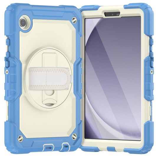 For Samsung Galaxy Tab A9 Silicone + PC Tablet Case with Shoulder Strap(Cyan Blue) - Galaxy Tab A9 by buy2fix | Online Shopping UK | buy2fix