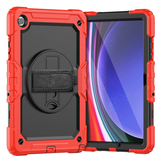 For Samsung Galaxy Tab A9+ Silicone + PC Tablet Case with Shoulder Strap(Red) - Galaxy Tab A9+ by buy2fix | Online Shopping UK | buy2fix