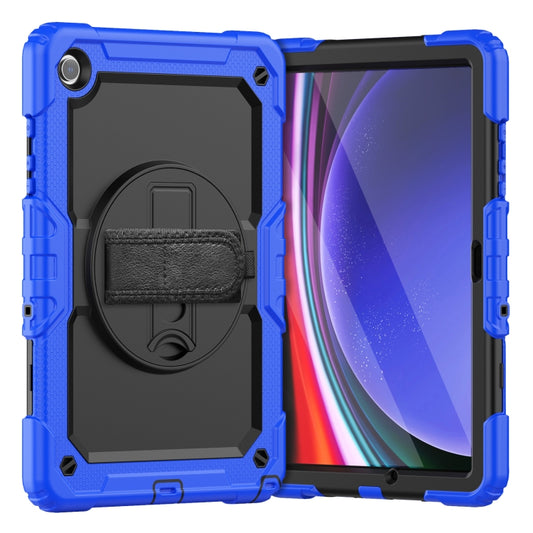 For Samsung Galaxy Tab A9+ Silicone + PC Tablet Case with Shoulder Strap(Blue) - Galaxy Tab A9+ by buy2fix | Online Shopping UK | buy2fix