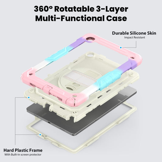 For Samsung Galaxy Tab A9+ Silicone + PC Tablet Case with Shoulder Strap(Camouflage Pink) - Galaxy Tab A9+ by buy2fix | Online Shopping UK | buy2fix