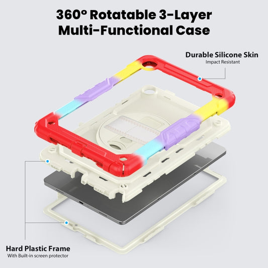 For Samsung Galaxy Tab A9+ Silicone + PC Tablet Case with Shoulder Strap(Camouflage Red) - Galaxy Tab A9+ by buy2fix | Online Shopping UK | buy2fix