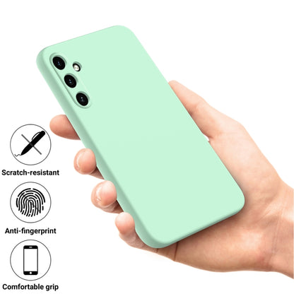For Samsung Galaxy A55 5G Solid Color Liquid Silicone Dropproof Full Coverage Phone Case(Green) by buy2fix
