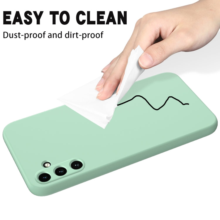 For Samsung Galaxy A55 5G Solid Color Liquid Silicone Dropproof Full Coverage Phone Case(Green) by buy2fix