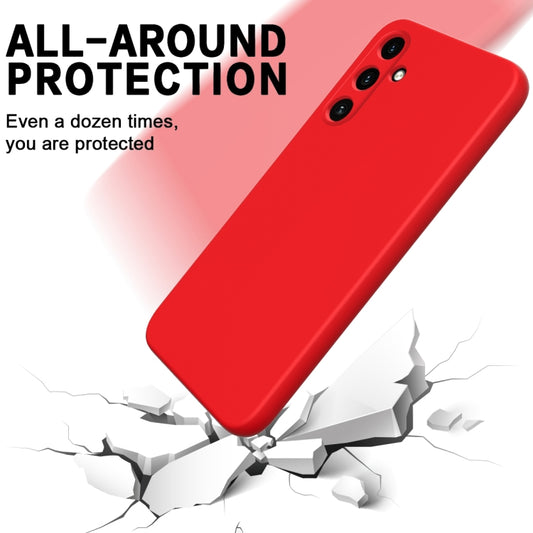 For Samsung Galaxy A55 5G Solid Color Liquid Silicone Dropproof Full Coverage Phone Case(Red) by buy2fix
