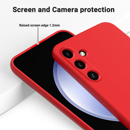 For Samsung Galaxy A55 5G Solid Color Liquid Silicone Dropproof Full Coverage Phone Case(Red) by buy2fix