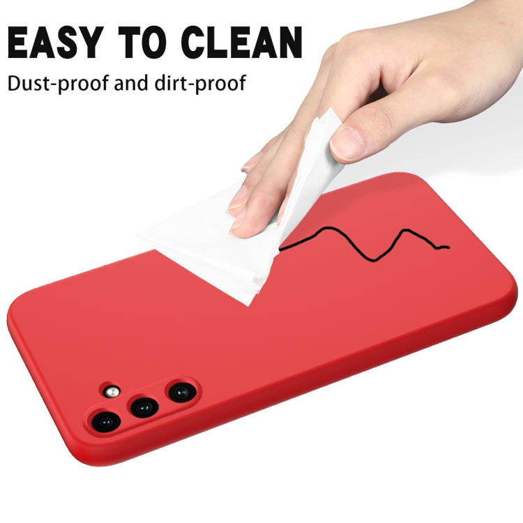 For Samsung Galaxy A55 5G Solid Color Liquid Silicone Dropproof Full Coverage Phone Case(Red) by buy2fix