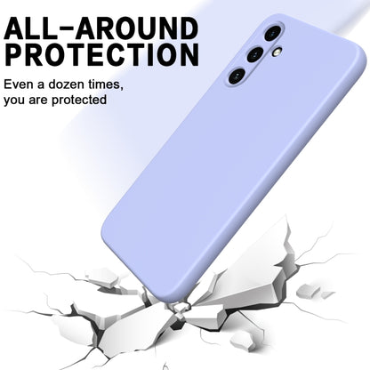 For Samsung Galaxy A55 5G Solid Color Liquid Silicone Dropproof Full Coverage Phone Case(Purple) by buy2fix