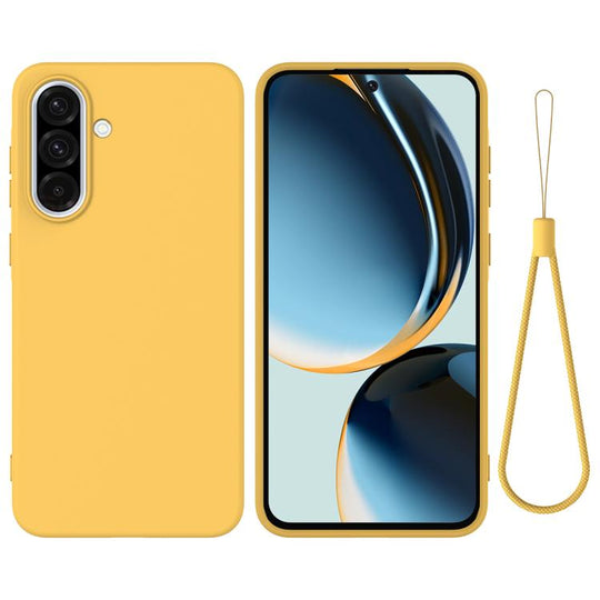 For Samsung Galaxy A56 5G Solid Color Liquid Silicone Dropproof Full Coverage Phone Case(Yellow)