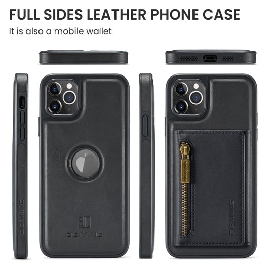 For iPhone 11 Pro Max DG.MING M5 Series Zip RFID Multi Card Detachable Leather Phone Case(Black) - iPhone 11 Pro Max Cases by DG.MING | Online Shopping UK | buy2fix
