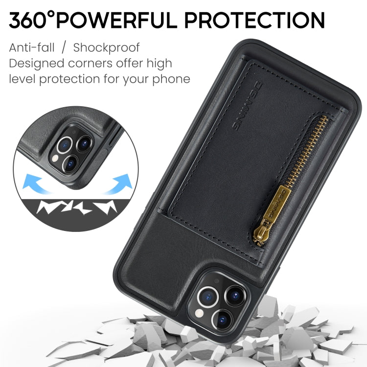 For iPhone 11 Pro Max DG.MING M5 Series Zip RFID Multi Card Detachable Leather Phone Case(Black) - iPhone 11 Pro Max Cases by DG.MING | Online Shopping UK | buy2fix