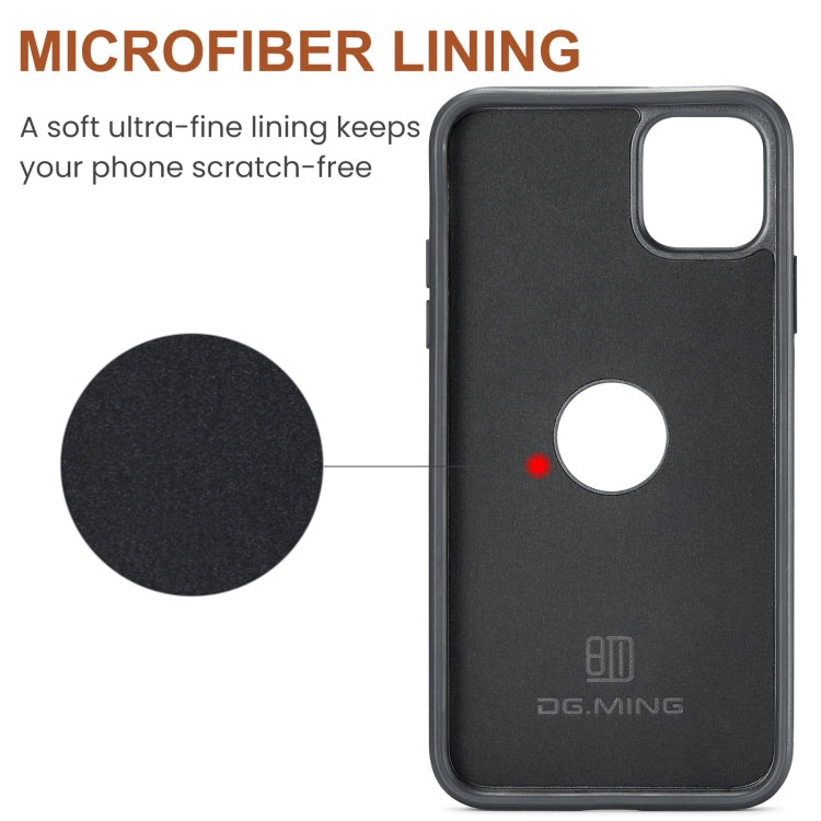 For iPhone 11 Pro Max DG.MING M5 Series Zip RFID Multi Card Detachable Leather Phone Case(Purple) - iPhone 11 Pro Max Cases by DG.MING | Online Shopping UK | buy2fix