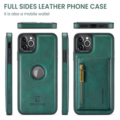For iPhone 11 Pro Max DG.MING M5 Series Zip RFID Multi Card Detachable Leather Phone Case(Green) - iPhone 11 Pro Max Cases by DG.MING | Online Shopping UK | buy2fix