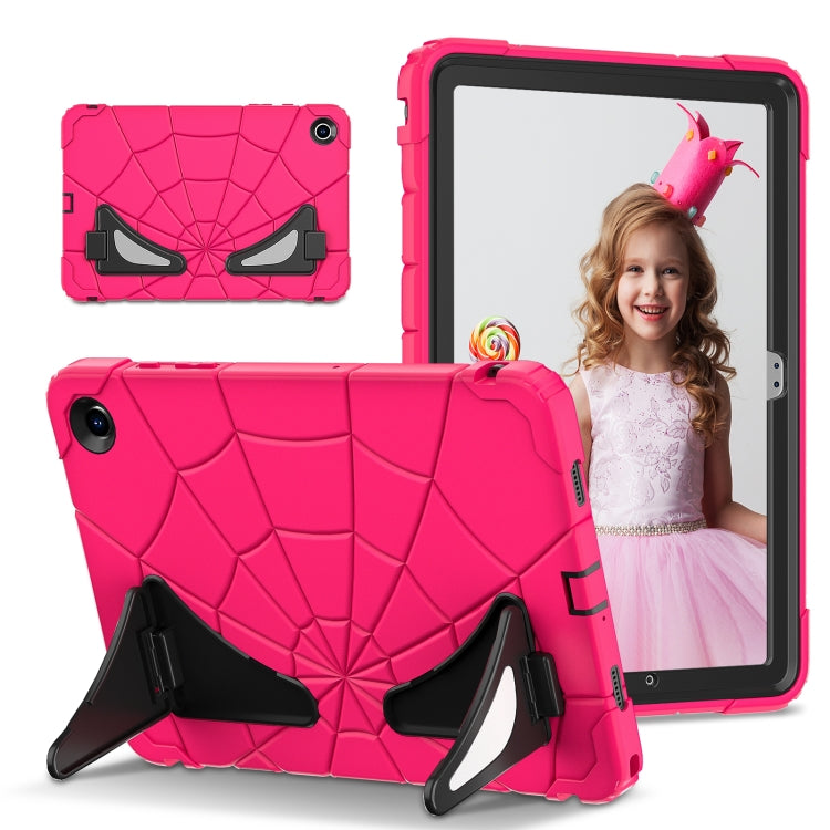 For Samsung Galaxy Tab A9+ Spider Silicone Hybrid PC Shockproof Tablet Case(Strawberry Black) - Galaxy Tab A9+ by buy2fix | Online Shopping UK | buy2fix