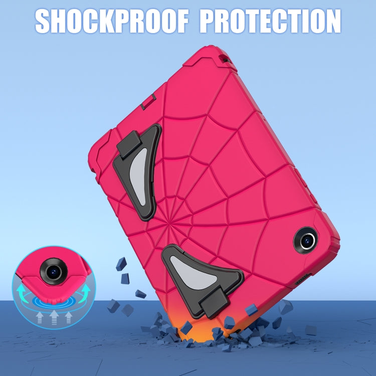 For Samsung Galaxy Tab A9+ Spider Silicone Hybrid PC Shockproof Tablet Case(Strawberry Black) - Galaxy Tab A9+ by buy2fix | Online Shopping UK | buy2fix