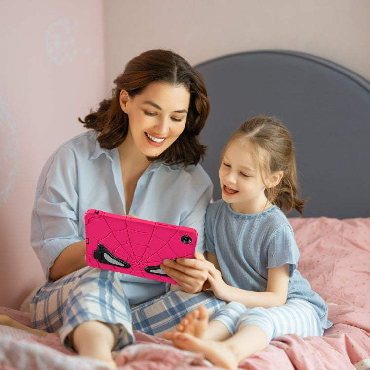 For Samsung Galaxy Tab A9+ Spider Silicone Hybrid PC Shockproof Tablet Case(Strawberry Black) - Galaxy Tab A9+ by buy2fix | Online Shopping UK | buy2fix