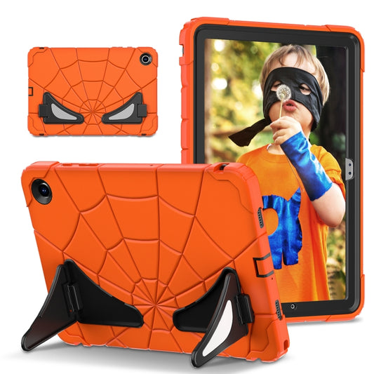 For Samsung Galaxy Tab A9+ Spider Silicone Hybrid PC Shockproof Tablet Case(Orange Black) - Galaxy Tab A9+ by buy2fix | Online Shopping UK | buy2fix