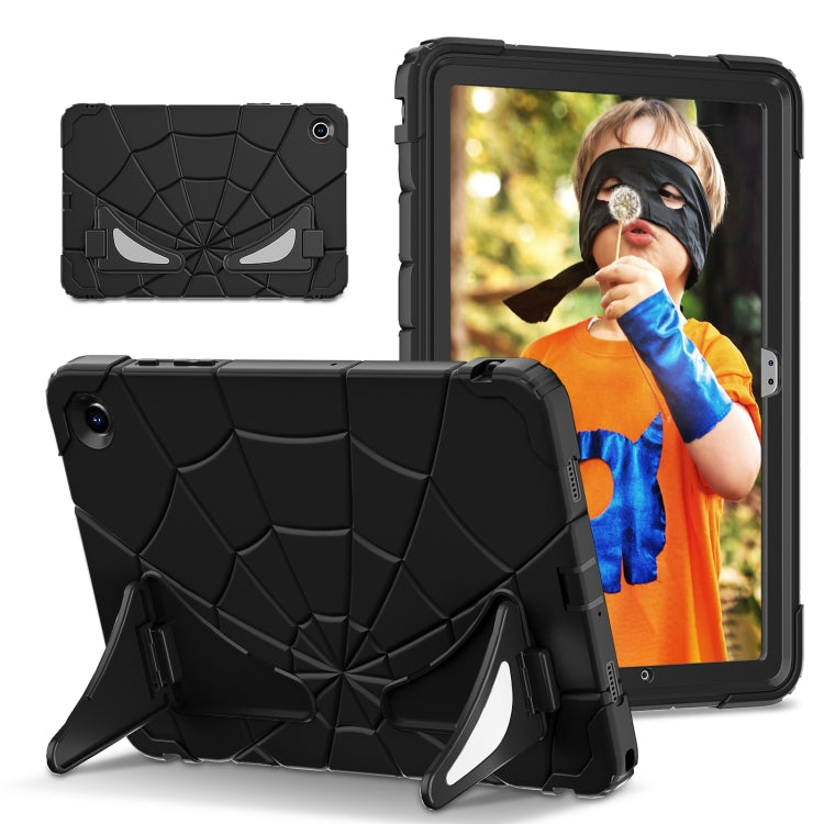 For Samsung Galaxy Tab A9+ Spider Silicone Hybrid PC Shockproof Tablet Case(Black) - Galaxy Tab A9+ by buy2fix | Online Shopping UK | buy2fix
