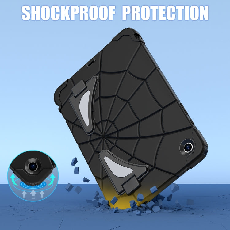 For Samsung Galaxy Tab A9+ Spider Silicone Hybrid PC Shockproof Tablet Case(Black) - Galaxy Tab A9+ by buy2fix | Online Shopping UK | buy2fix