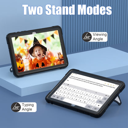 For Samsung Galaxy Tab A9+ Spider Silicone Hybrid PC Shockproof Tablet Case(Black) - Galaxy Tab A9+ by buy2fix | Online Shopping UK | buy2fix
