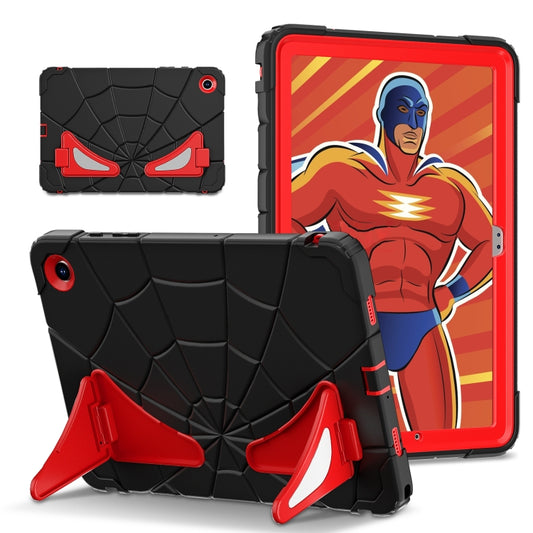 For Samsung Galaxy Tab A9+ Spider Silicone Hybrid PC Shockproof Tablet Case(Black Red) - Galaxy Tab A9+ by buy2fix | Online Shopping UK | buy2fix