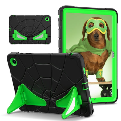 For Samsung Galaxy Tab A9+ Spider Silicone Hybrid PC Shockproof Tablet Case(Black Green) - Galaxy Tab A9+ by buy2fix | Online Shopping UK | buy2fix