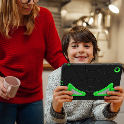 For Samsung Galaxy Tab A9+ Spider Silicone Hybrid PC Shockproof Tablet Case(Black Green) - Galaxy Tab A9+ by buy2fix | Online Shopping UK | buy2fix