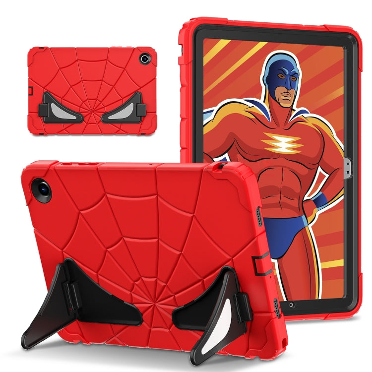For Samsung Galaxy Tab A9+ Spider Silicone Hybrid PC Shockproof Tablet Case(Red Black) - Galaxy Tab A9+ by buy2fix | Online Shopping UK | buy2fix
