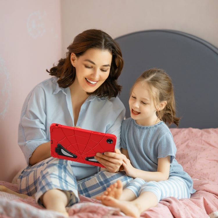 For Samsung Galaxy Tab A9+ Spider Silicone Hybrid PC Shockproof Tablet Case(Red Black) - Galaxy Tab A9+ by buy2fix | Online Shopping UK | buy2fix