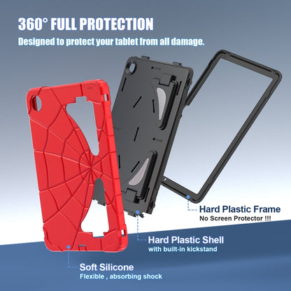 For Samsung Galaxy Tab A9+ Spider Silicone Hybrid PC Shockproof Tablet Case(Red Black) - Galaxy Tab A9+ by buy2fix | Online Shopping UK | buy2fix