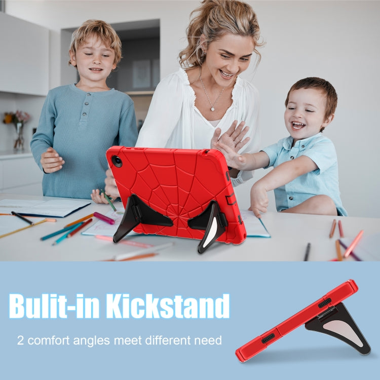 For Samsung Galaxy Tab A9+ Spider Silicone Hybrid PC Shockproof Tablet Case(Red Black) - Galaxy Tab A9+ by buy2fix | Online Shopping UK | buy2fix
