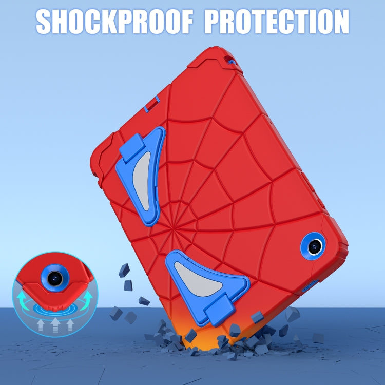 For Samsung Galaxy Tab A9+ Spider Silicone Hybrid PC Shockproof Tablet Case(Red Blue) - Galaxy Tab A9+ by buy2fix | Online Shopping UK | buy2fix