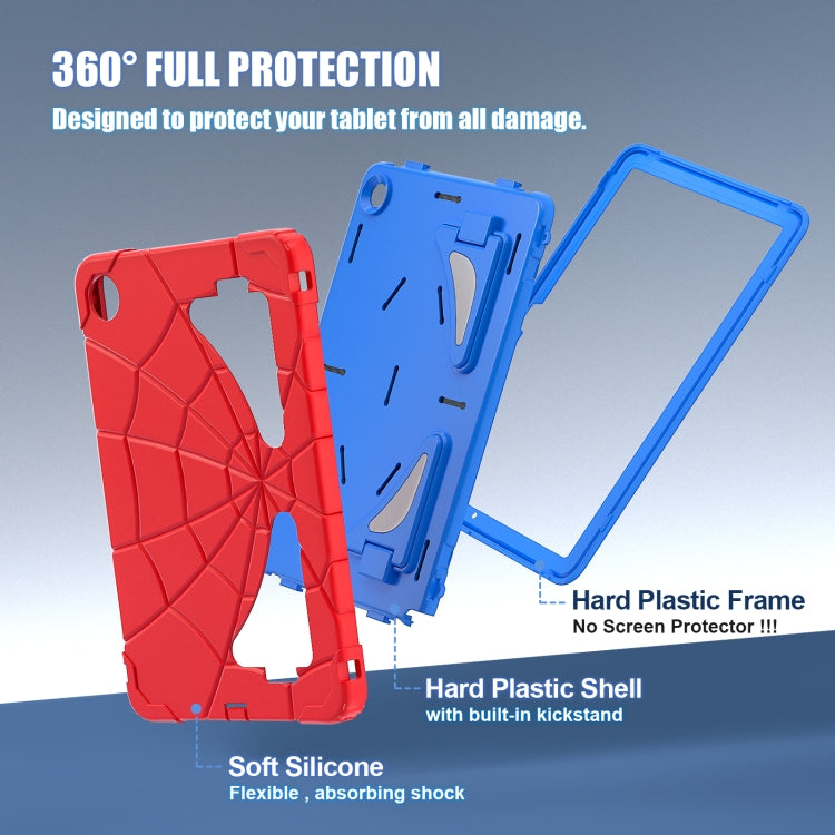 For Samsung Galaxy Tab A9+ Spider Silicone Hybrid PC Shockproof Tablet Case(Red Blue) - Galaxy Tab A9+ by buy2fix | Online Shopping UK | buy2fix
