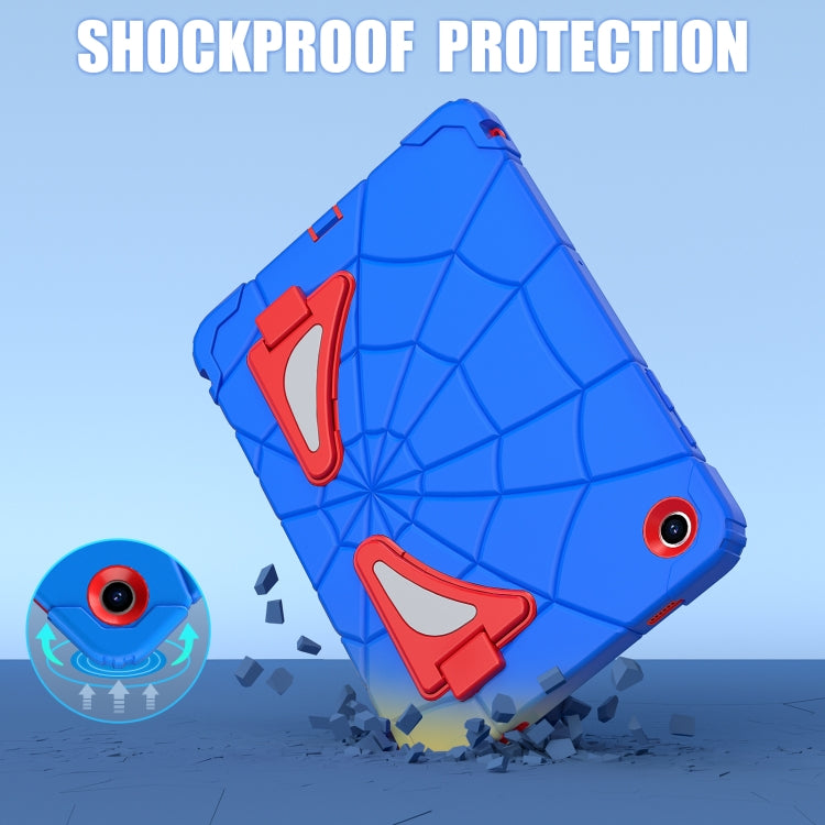 For Samsung Galaxy Tab A9+ Spider Silicone Hybrid PC Shockproof Tablet Case(Blue Red) - Galaxy Tab A9+ by buy2fix | Online Shopping UK | buy2fix