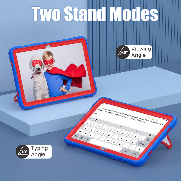 For Samsung Galaxy Tab A9+ Spider Silicone Hybrid PC Shockproof Tablet Case(Blue Red) - Galaxy Tab A9+ by buy2fix | Online Shopping UK | buy2fix