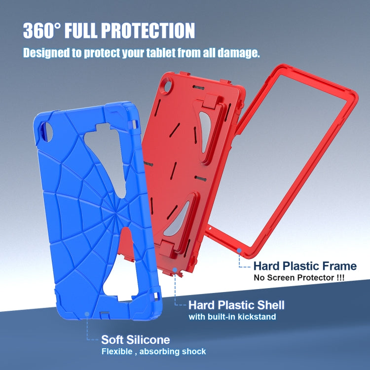 For Samsung Galaxy Tab A9+ Spider Silicone Hybrid PC Shockproof Tablet Case(Blue Red) - Galaxy Tab A9+ by buy2fix | Online Shopping UK | buy2fix