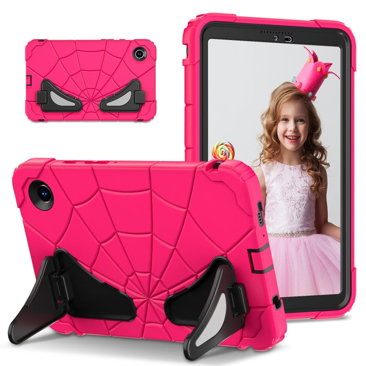For Samsung Galaxy Tab A9 Spider Silicone Hybrid PC Shockproof Tablet Case(Strawberry Black) - Galaxy Tab A9 by buy2fix | Online Shopping UK | buy2fix