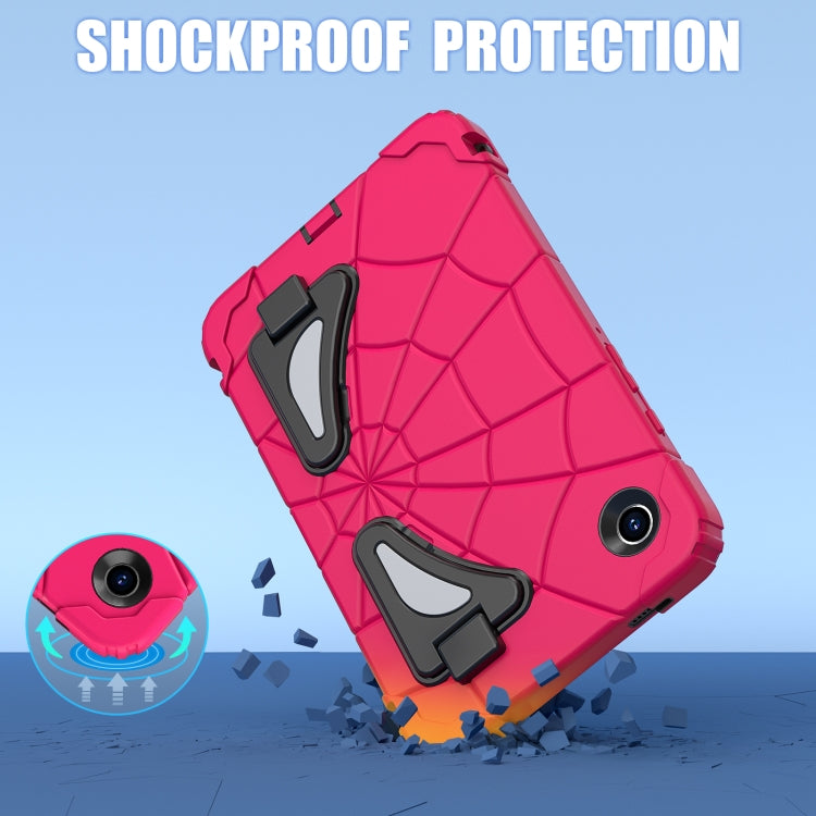 For Samsung Galaxy Tab A9 Spider Silicone Hybrid PC Shockproof Tablet Case(Strawberry Black) - Galaxy Tab A9 by buy2fix | Online Shopping UK | buy2fix