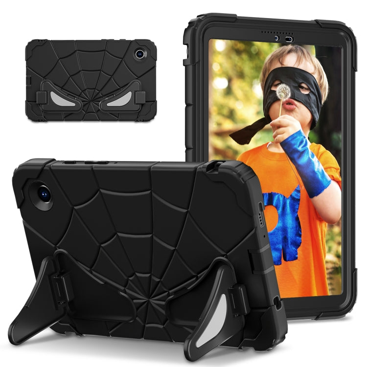 For Samsung Galaxy Tab A9 Spider Silicone Hybrid PC Shockproof Tablet Case(Black) - Galaxy Tab A9 by buy2fix | Online Shopping UK | buy2fix