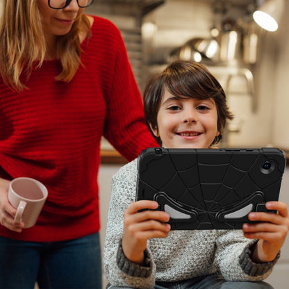 For Samsung Galaxy Tab A9 Spider Silicone Hybrid PC Shockproof Tablet Case(Black) - Galaxy Tab A9 by buy2fix | Online Shopping UK | buy2fix