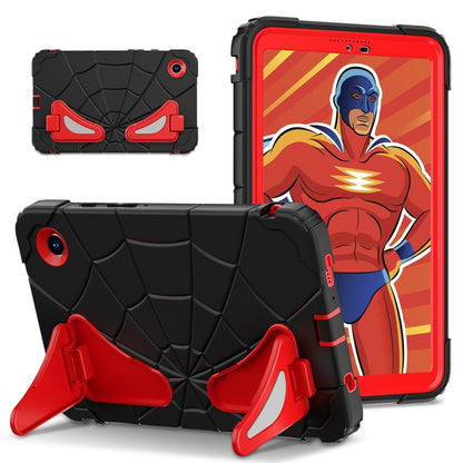 For Samsung Galaxy Tab A9 Spider Silicone Hybrid PC Shockproof Tablet Case(Black Red) - Galaxy Tab A9 by buy2fix | Online Shopping UK | buy2fix