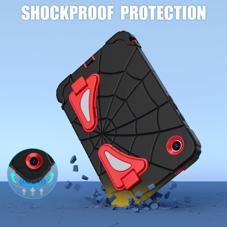 For Samsung Galaxy Tab A9 Spider Silicone Hybrid PC Shockproof Tablet Case(Black Red) - Galaxy Tab A9 by buy2fix | Online Shopping UK | buy2fix