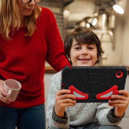 For Samsung Galaxy Tab A9 Spider Silicone Hybrid PC Shockproof Tablet Case(Black Red) - Galaxy Tab A9 by buy2fix | Online Shopping UK | buy2fix