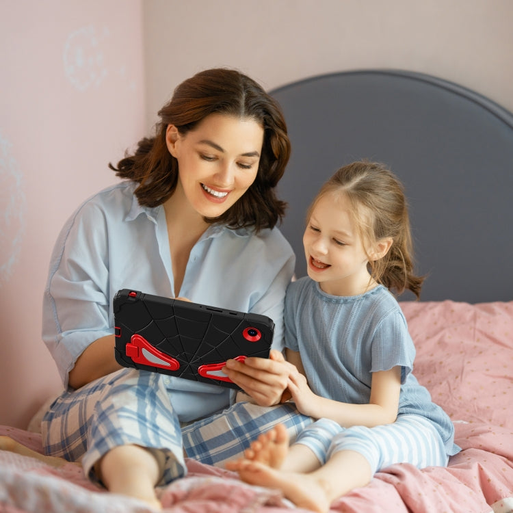 For Samsung Galaxy Tab A9 Spider Silicone Hybrid PC Shockproof Tablet Case(Black Red) - Galaxy Tab A9 by buy2fix | Online Shopping UK | buy2fix
