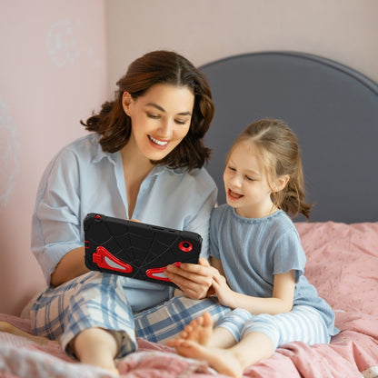 For Samsung Galaxy Tab A9 Spider Silicone Hybrid PC Shockproof Tablet Case(Black Red) - Galaxy Tab A9 by buy2fix | Online Shopping UK | buy2fix