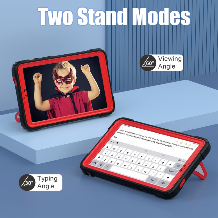 For Samsung Galaxy Tab A9 Spider Silicone Hybrid PC Shockproof Tablet Case(Black Red) - Galaxy Tab A9 by buy2fix | Online Shopping UK | buy2fix